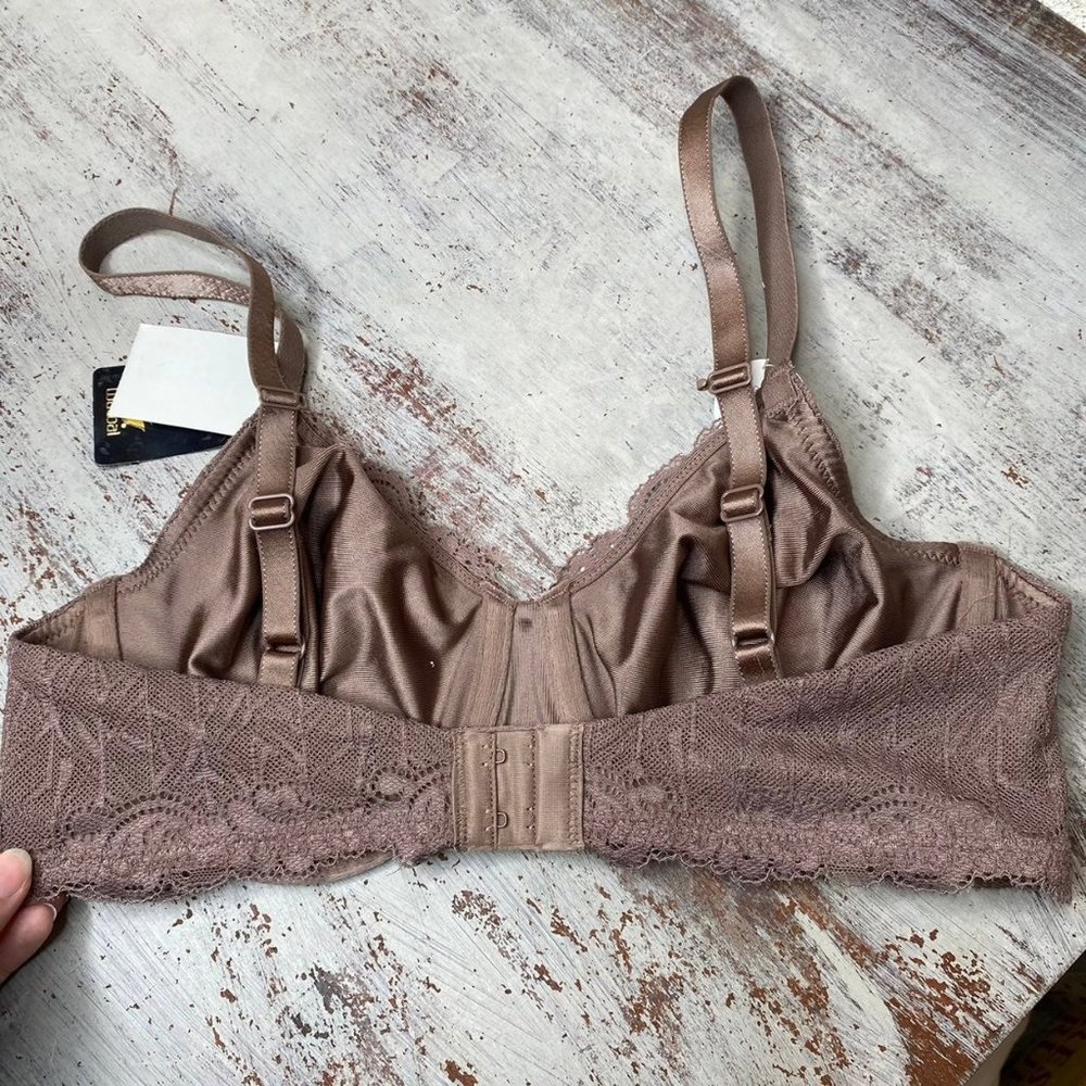 NEW Wacoal Taupe Lace Unlined Bra 34C 855295 - Picture 5 of 8